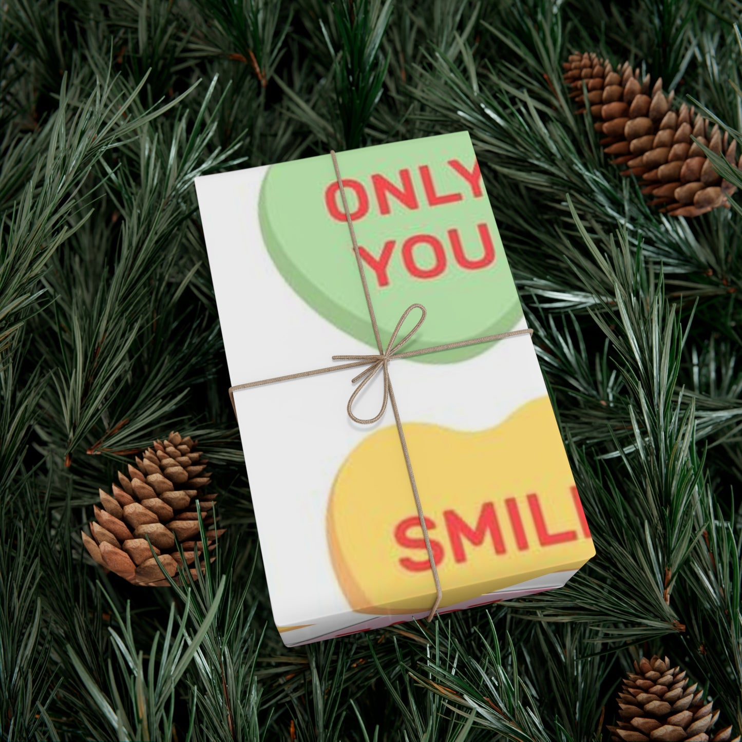 Love is Sweet! Valentine Candy Hearts Gift Wrap.