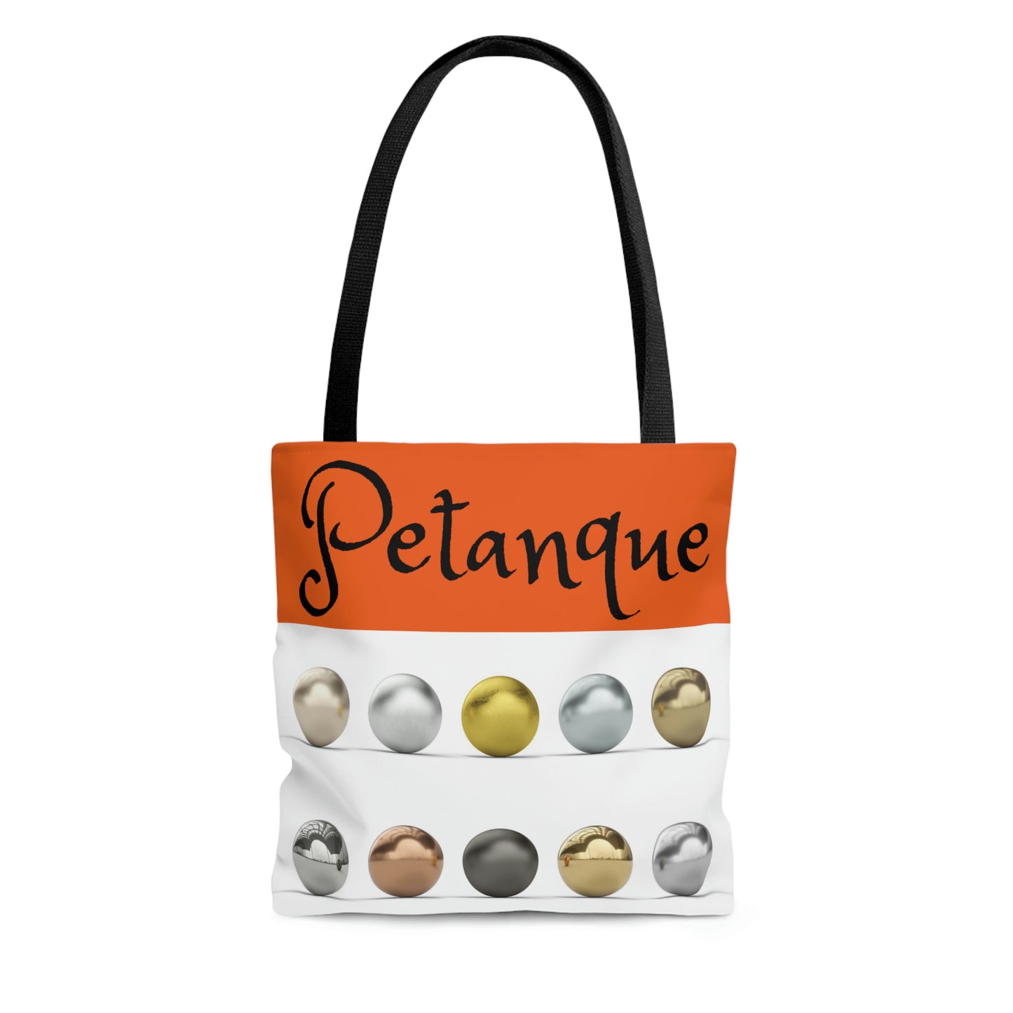 Petanque Boules Tote Bag in Orange