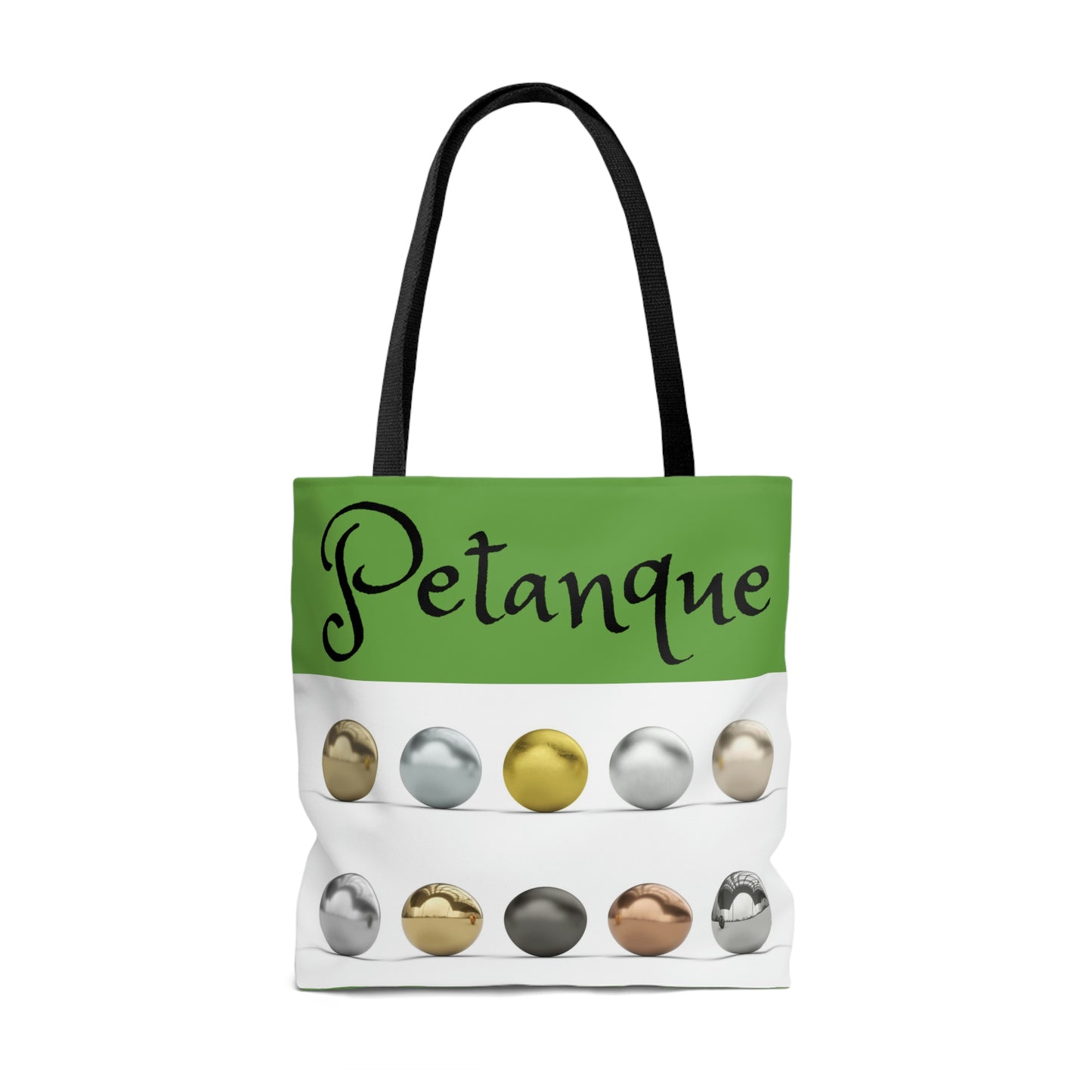 Petanque Boules Tote Bag in Green