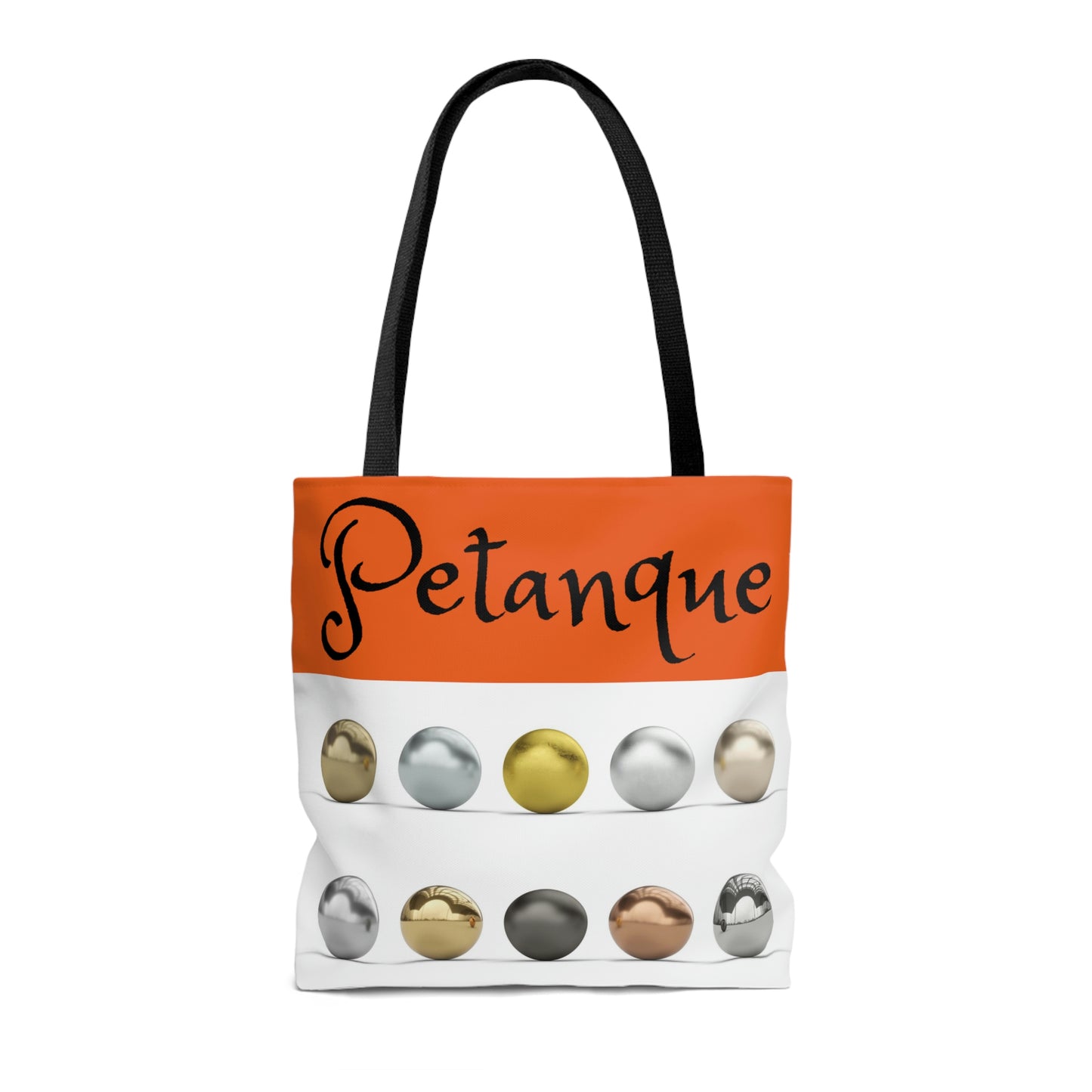 Petanque Boules Tote Bag in Orange