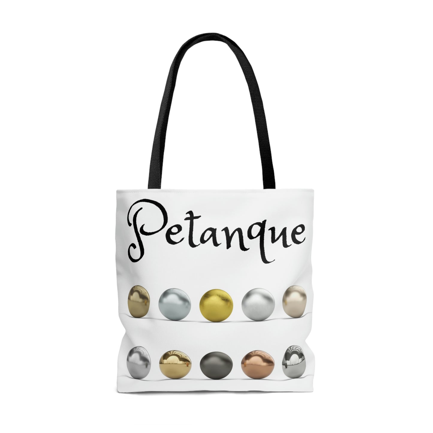 Petanque Boules Tote Bag in White