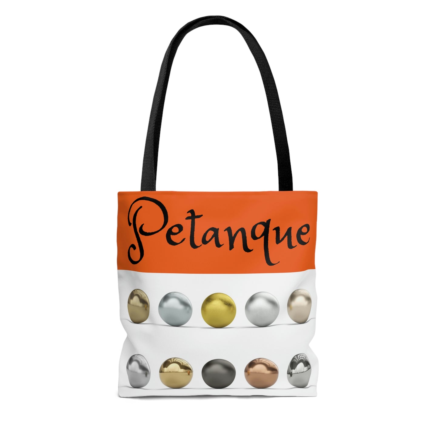 Petanque Boules Tote Bag in Orange