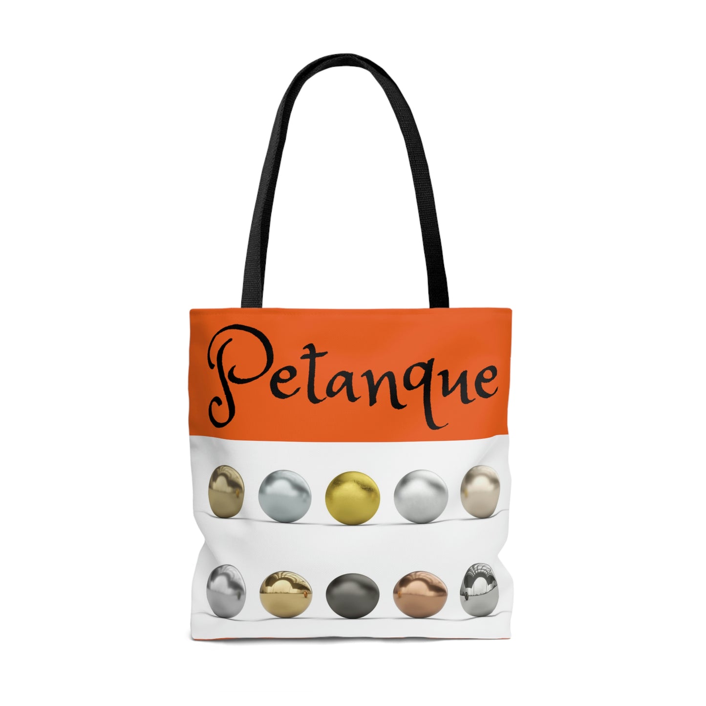 Petanque Boules Tote Bag in Orange