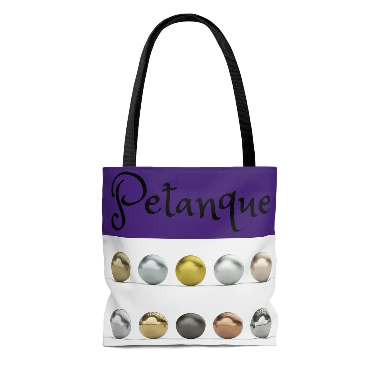 Petanque Boules Tote Bag in Purple