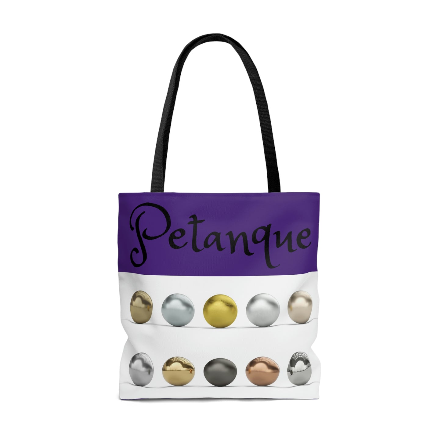 Petanque Boules Tote Bag in Purple