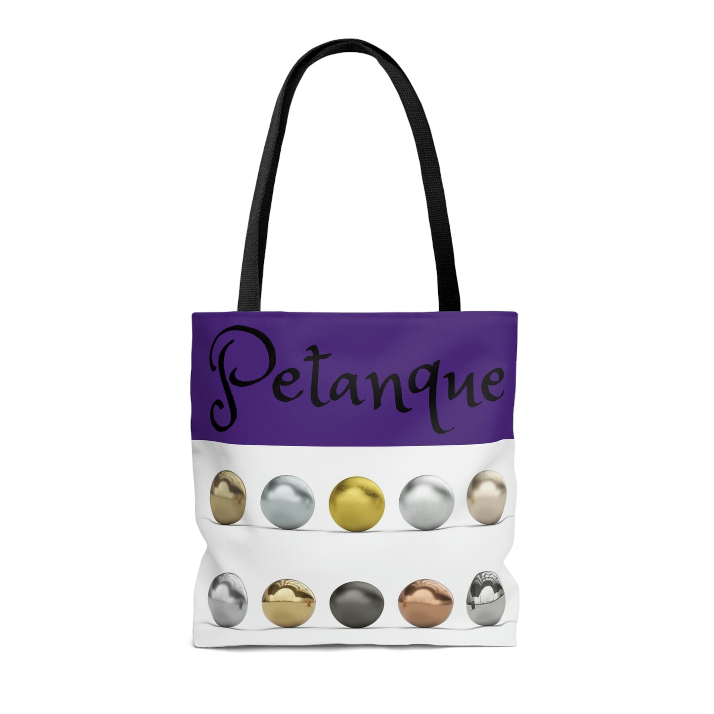 Petanque Boules Tote Bag in Purple