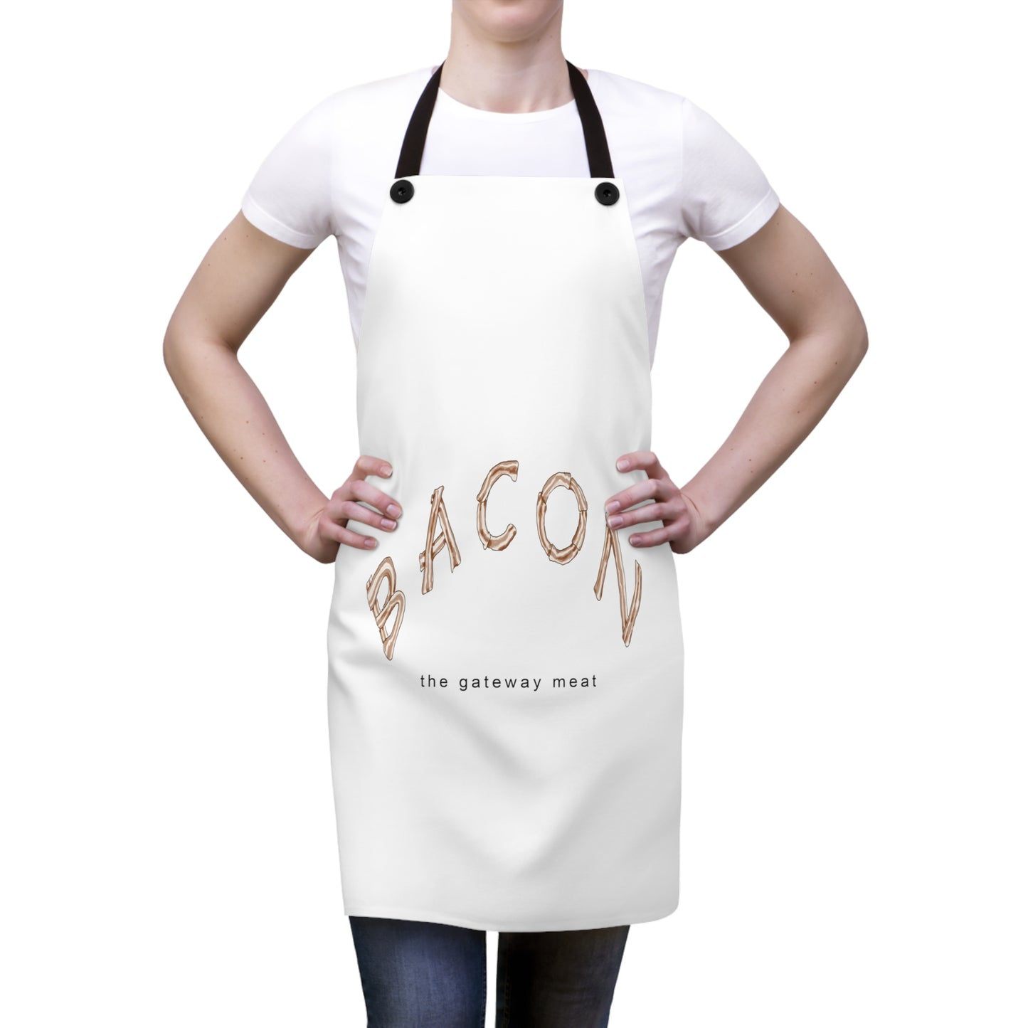 Bacon "The Gateway Meat" Apron by Cartoon Artist, Evan Falcone