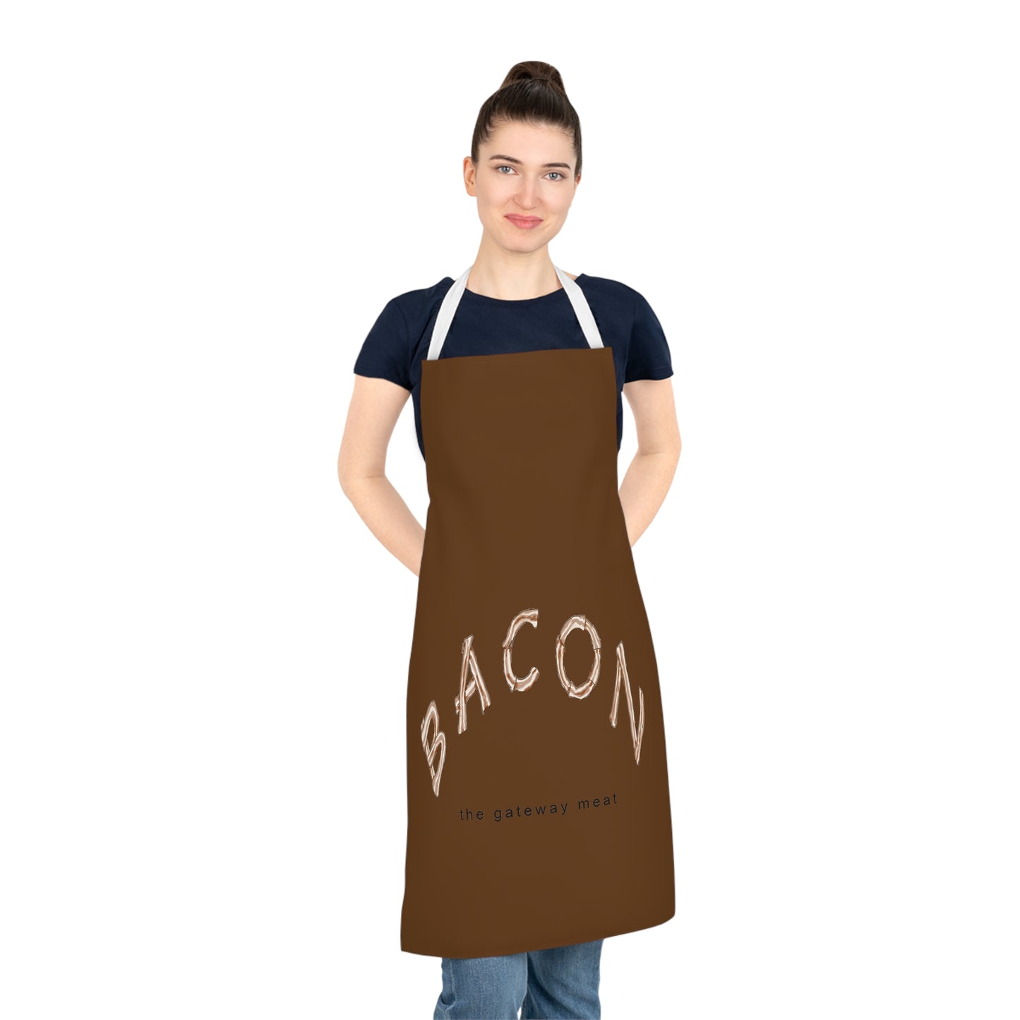 Bacon, the gateway meat Apron in Brown